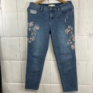 94. Cleo flower jeans size 6